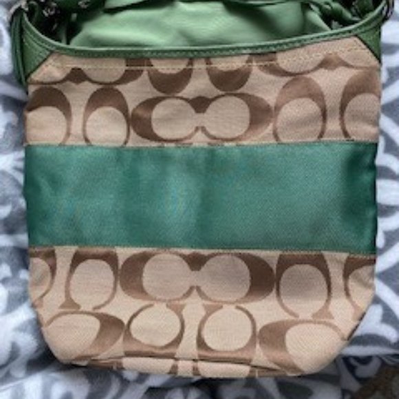 Coach - Hobo Bag with Green Stripe - Picture 6 of 6